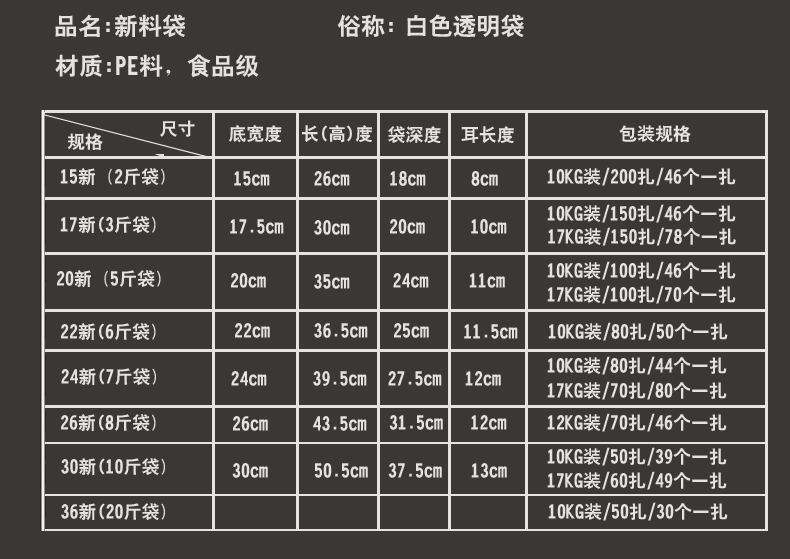 PE-新料胶袋